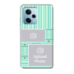Mom Dad Customized Printed Back Cover for Redmi Note 12 5G