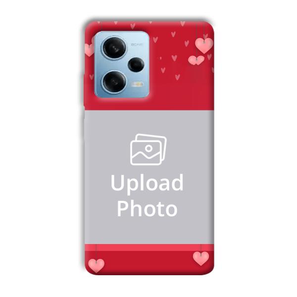 Red Pink  Customized Printed Back Cover for Redmi Note 12 5G