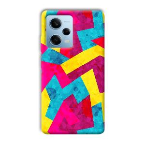 Pink Yellow Pattern Phone Customized Printed Back Cover for Redmi Note 12 5G