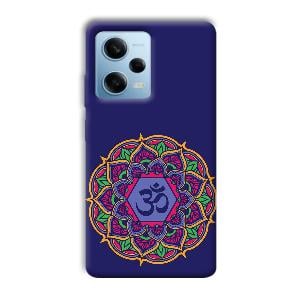 Blue Om Design Phone Customized Printed Back Cover for Redmi Note 12 5G