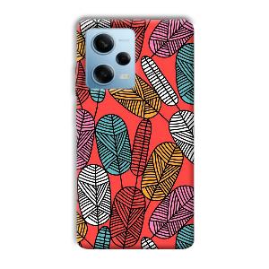 Lines and Leaves Phone Customized Printed Back Cover for Redmi Note 12 5G