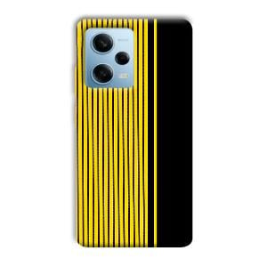 Yellow Black Design Phone Customized Printed Back Cover for Redmi Note 12 5G