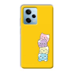 Colorful Kittens Phone Customized Printed Back Cover for Redmi Note 12 5G