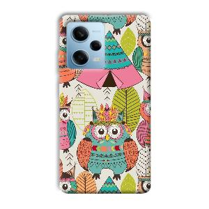 Fancy Owl Phone Customized Printed Back Cover for Redmi Note 12 5G