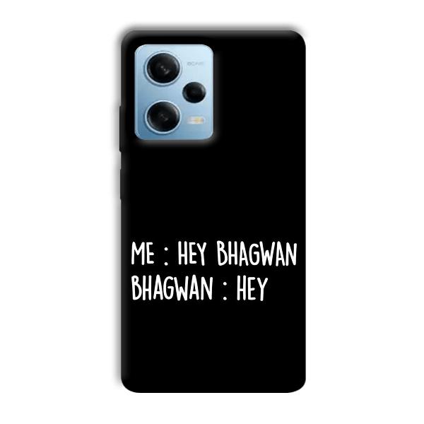 Hey Bhagwan Phone Customized Printed Back Cover for Redmi Note 12 5G