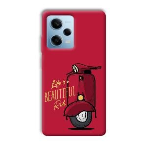 Life is Beautiful  Phone Customized Printed Back Cover for Redmi Note 12 5G
