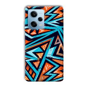 Zig Zag Pattern Phone Customized Printed Back Cover for Redmi Note 12 5G