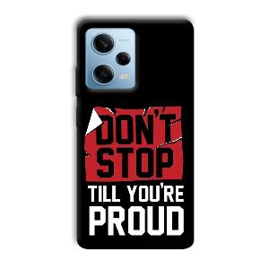 Don't Stop Phone Customized Printed Back Cover for Redmi Note 12 5G