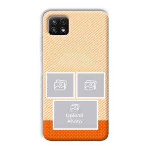Orange Background Customized Printed Back Cover for Samsung Galaxy A22