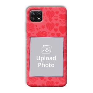 Red Hearts Customized Printed Back Cover for Samsung Galaxy A22