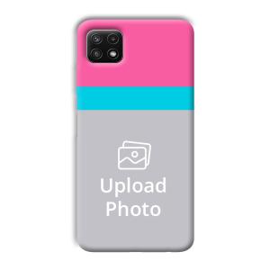 Pink & Sky Blue Customized Printed Back Cover for Samsung Galaxy A22