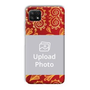 Red Design Customized Printed Back Cover for Samsung Galaxy A22