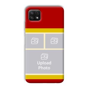 Red Yellow Collage Customized Printed Back Cover for Samsung Galaxy A22