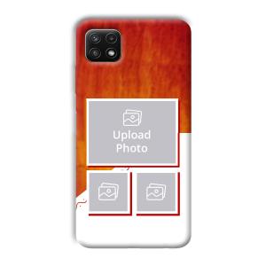 Red White Background Customized Printed Back Cover for Samsung Galaxy A22