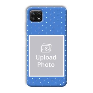 Sky Blue White Customized Printed Back Cover for Samsung Galaxy A22