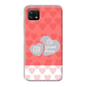 2 Hearts Customized Printed Back Cover for Samsung Galaxy A22