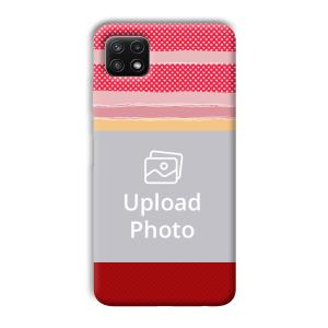 Red Pink Design Customized Printed Back Cover for Samsung Galaxy A22