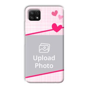 Pink Check Customized Printed Back Cover for Samsung Galaxy A22