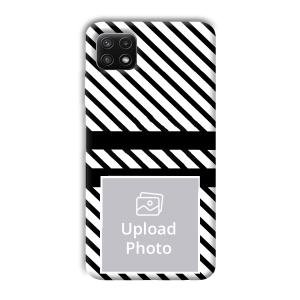 White Black Customized Printed Back Cover for Samsung Galaxy A22
