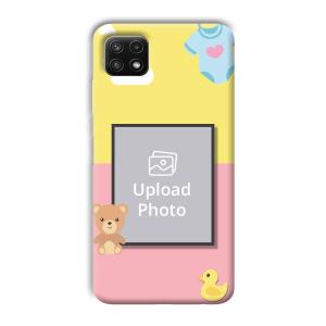 Teddy Bear Baby Design Customized Printed Back Cover for Samsung Galaxy A22