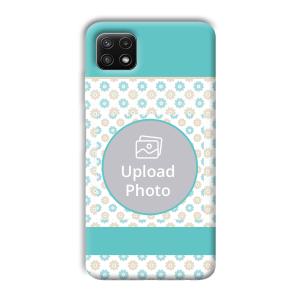 Blue Flowers Customized Printed Back Cover for Samsung Galaxy A22