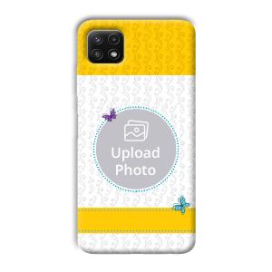 Butterflies & Yellow Customized Printed Back Cover for Samsung Galaxy A22