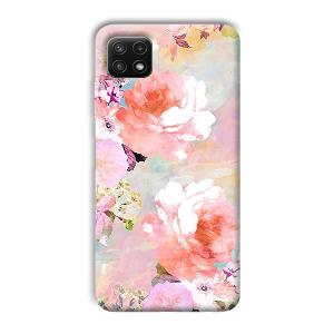 Floral Canvas Phone Customized Printed Back Cover for Samsung Galaxy A22