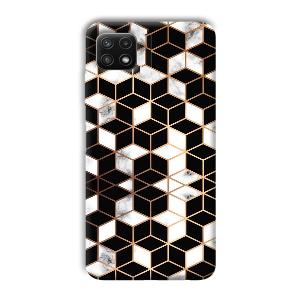 Black Cubes Phone Customized Printed Back Cover for Samsung Galaxy A22