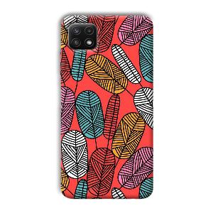 Lines and Leaves Phone Customized Printed Back Cover for Samsung Galaxy A22
