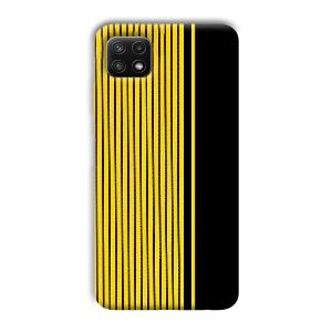 Yellow Black Design Phone Customized Printed Back Cover for Samsung Galaxy A22