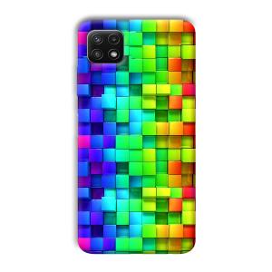 Square Blocks Phone Customized Printed Back Cover for Samsung Galaxy A22