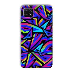 Blue Triangles Phone Customized Printed Back Cover for Samsung Galaxy A22