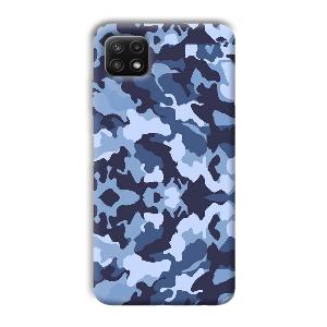 Blue Patterns Phone Customized Printed Back Cover for Samsung Galaxy A22