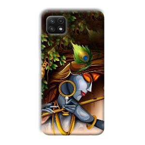 Krishna & Flute Phone Customized Printed Back Cover for Samsung Galaxy A22