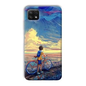 Boy & Sunset Phone Customized Printed Back Cover for Samsung Galaxy A22