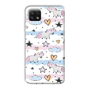 Unicorn Pattern Phone Customized Printed Back Cover for Samsung Galaxy A22