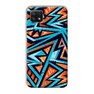 Zig Zag Pattern Phone Customized Printed Back Cover for Samsung Galaxy A22