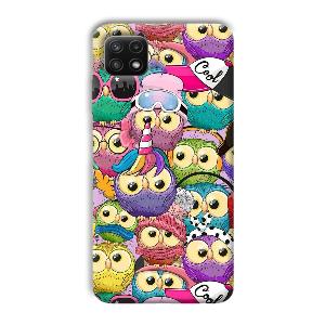 Colorful Owls Phone Customized Printed Back Cover for Samsung Galaxy A22