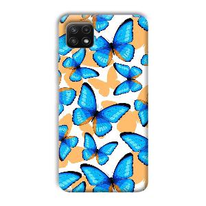 Blue Butterflies Phone Customized Printed Back Cover for Samsung Galaxy A22