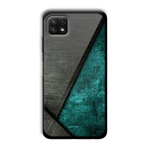 Aqua Green Customized Printed Glass Back Cover for Samsung Galaxy A22