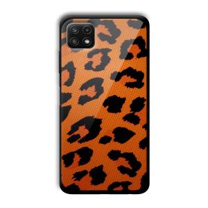 Retro Orange Customized Printed Glass Back Cover for Samsung Galaxy A22