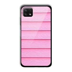 Pink Waves Customized Printed Glass Back Cover for Samsung Galaxy A22