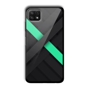 Green Cross Customized Printed Glass Back Cover for Samsung Galaxy A22