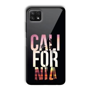 California Customized Printed Glass Back Cover for Samsung Galaxy A22
