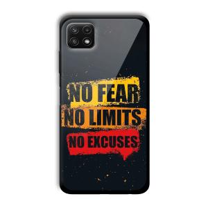 No Fear Customized Printed Glass Back Cover for Samsung Galaxy A22