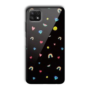 Multi Object Customized Printed Glass Back Cover for Samsung Galaxy A22