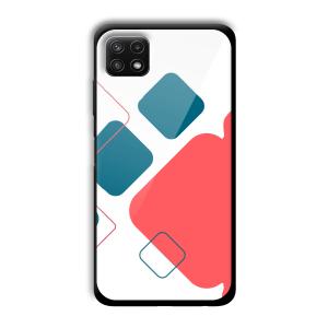 Abstract Squares Customized Printed Glass Back Cover for Samsung Galaxy A22