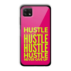 Never Give Up Customized Printed Glass Back Cover for Samsung Galaxy A22