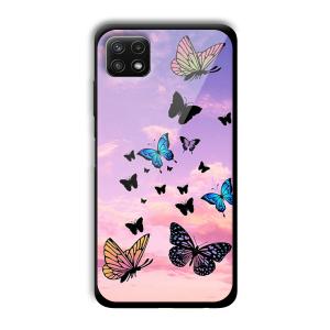 Butterflies Customized Printed Glass Back Cover for Samsung Galaxy A22