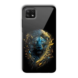 Golden Lion Customized Printed Glass Back Cover for Samsung Galaxy A22